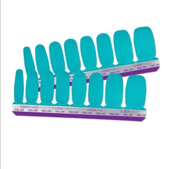 Color Street- Brave and Bold, shimmery teal nail strip set - Picture 10 of 15